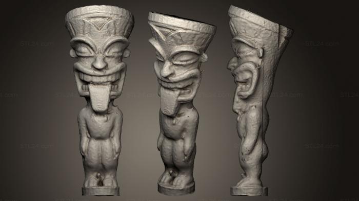 Miscellaneous figurines and statues (Day 002 Tiki Man, STKR_0527) 3D models for cnc